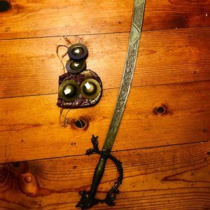 SOLD-Belly dance sword and finger cymbals